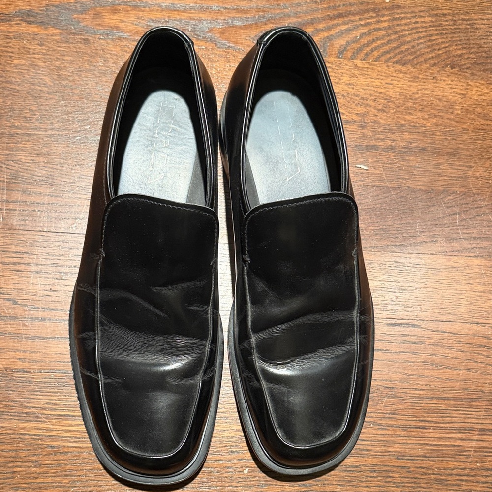 Prada Men's Black Leather Loafers